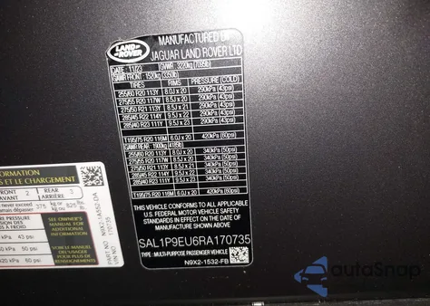 2024 Land Rover Range Rover Sport Se from USA, damaged, VIN SAL1P9EU6RA170735